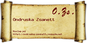 Ondruska Zsanett névjegykártya